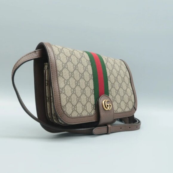 100% Authentic GUCCI GG Supreme Brown Canvas Shoulder Bag - Picture 3 of 12